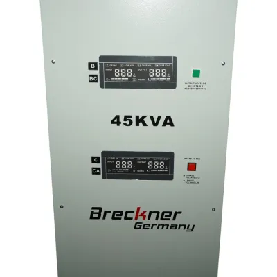 Stabilizator automat de tensiune 45KVA trifazat cu servomotor, bypass, afisaj LCD Breckner Germany - imagine 7