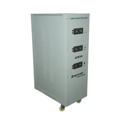 Stabilizator automat de tensiune 45KVA trifazat cu servomotor, bypass, afisaj LCD Breckner Germany - imagine 5