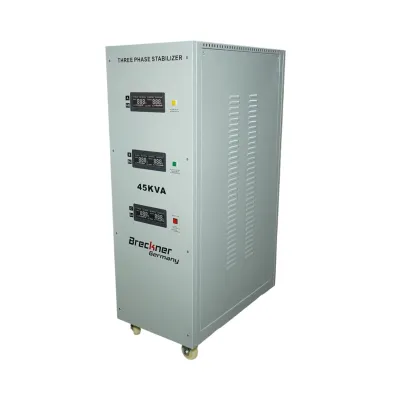 Stabilizator automat de tensiune 45KVA trifazat cu servomotor, bypass, afisaj LCD Breckner Germany - imagine 2