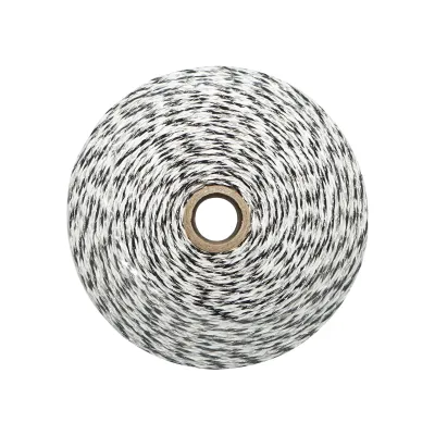 Rola fir negru-alb fi 3mm 5x0.2mm inox, 1x0.25 cupru 0.4 Ohm/m, 500m gard electric Breckner Germany - imagine 4