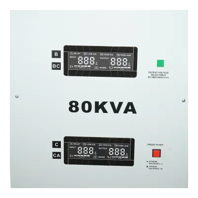 Stabilizator automat de tensiune 80KVA trifazat cu servomotor, bypass, afisaj LCD Breckner Germany - imagine 7