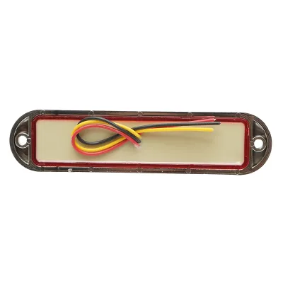 Lampa laterala gabarit slim rosie cromata LED 12-24V, galbena FR1286CR Breckner Germany - imagine 2