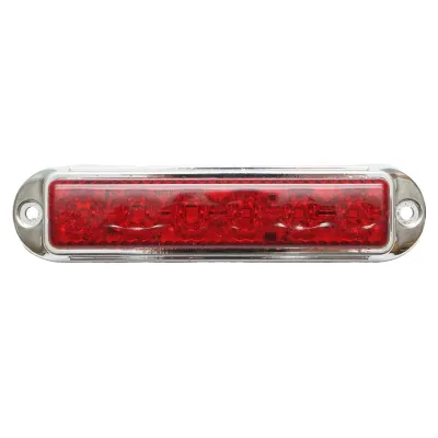 Lampa laterala gabarit slim rosie cromata LED 12-24V, galbena FR1286CR Breckner Germany