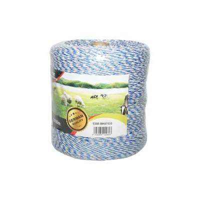 Rola fir albastru-alb fi 2mm 6x0.2mm SS 3.8 Ohm/m, 1000m gard electric  - imagine 2