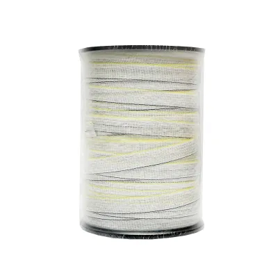 Rola banda alb-galben-negru, latime 20mm 5x0.3mm SS lungime 200m gard electric Baisan - imagine 3