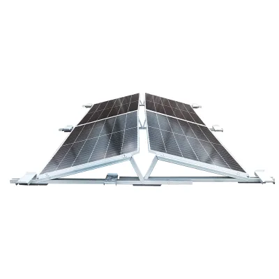 Sistem montaj, structura prinderi 10 panouri solare Est-Vest din otel galvanizat cu profil triunghiular 1700mm - imagine 3