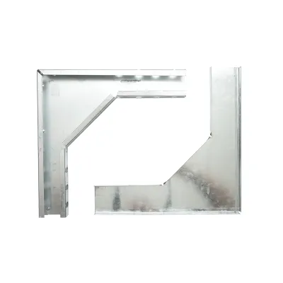 Cot orizontal 90 grade din otel galvanizat pentru jgheab 25x50mm - imagine 3