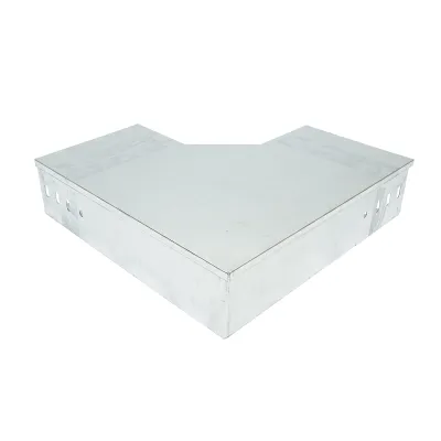 Cot orizontal 90 grade din otel galvanizat pentru jgheab 100x200mm	 - imagine 2