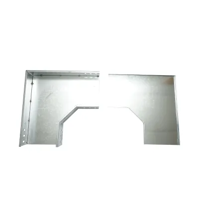 Cot orizontal 90 grade din otel galvanizat pentru jgheab 100x200mm	 - imagine 3