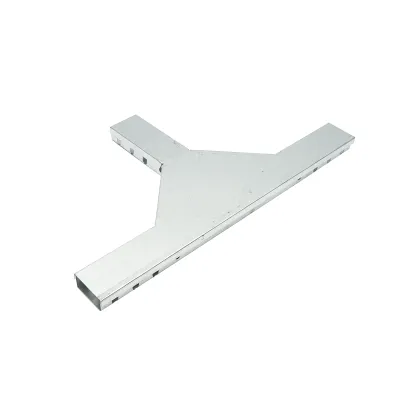 Ramificatie T orizontala din otel galvanizat pentru jgheab 25x50mm - imagine 2
