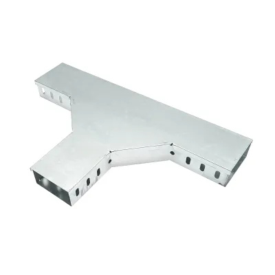 Ramificatie T orizontala din otel galvanizat pentru jgheab 50x100mm - imagine 2