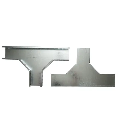 Ramificatie T orizontala din otel galvanizat pentru jgheab 50x100mm - imagine 3