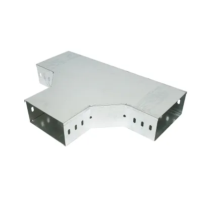 Ramificatie T orizontala din otel galvanizat pentru jgheab 100x200mm - imagine 2