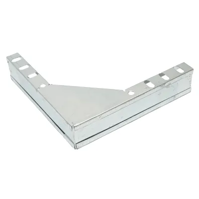 Cot vertical 90 grade de coborare din otel galvanizat pentru jgheab 25x50mm - imagine 2
