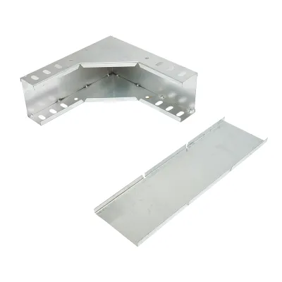 Cot vertical 90 grade de coborare din otel galvanizat pentru jgheab 100x50mm - imagine 3
