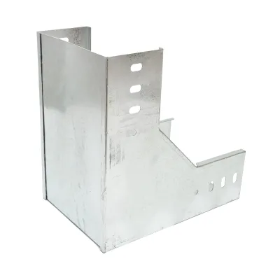 Cot vertical 90 grade de coborare din otel galvanizat pentru jgheab 100x200mm - imagine 4