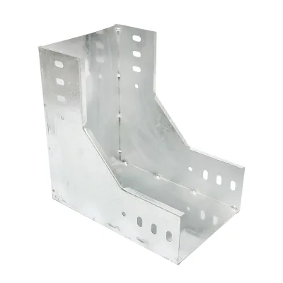 Cot vertical 90 grade de coborare din otel galvanizat pentru jgheab 100x200mm