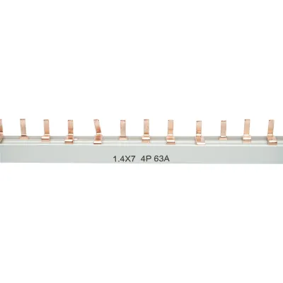 Pieptene, busbar trifazat 1m, 4P, 63A, 1.4x7mm pentru alimentare sigurante automate Longroad - imagine 3