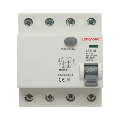 Intrerupator automat diferential RCCB 4P 40A, 400V, 300mA tip AC Longroad