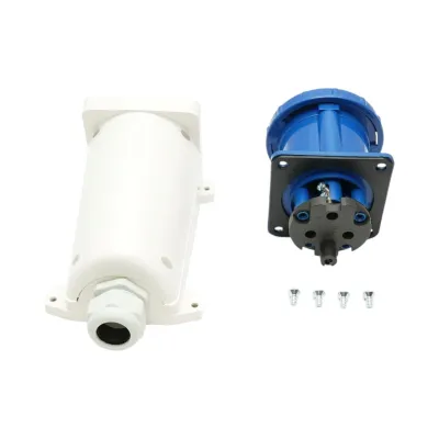 Priza industriala aplicata monofazica 220-250V, 63A-6h, 2P+PE IP67 Breckner Germany - imagine 2
