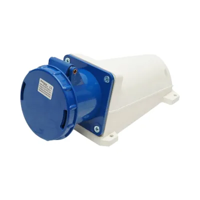 Priza industriala aplicata monofazica 220-250V, 63A-6h, 2P+PE IP67 Breckner Germany