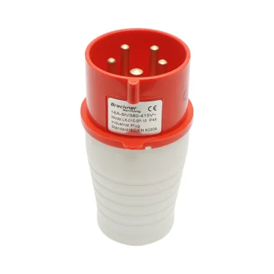 Stecher, fisa pentru priza industriala trifazata 16A, 415V, IP44, 6H Breckner Germany - imagine 2