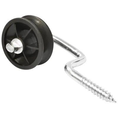 Izolator negru cu fanta fi 6.9mm 107x54mm gard electric Thor - imagine 2