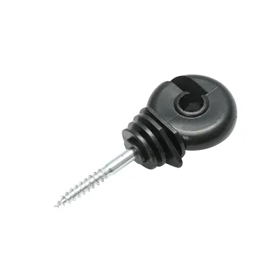 Izolator inelar compact negru fi 5.6mm 87x37mm gard electric Thor - imagine 2