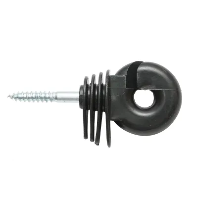 Izolator inelar compact negru fi 6mm 90x40mm gard electric Thor