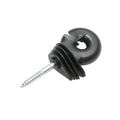 Izolator inelar compact negru fi 6mm 90x40mm gard electric Thor - imagine 2