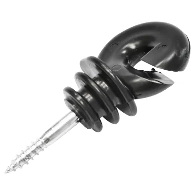 Izolator inelar compact negru fi 5.9mm 89x40mm gard electric Thor - imagine 3