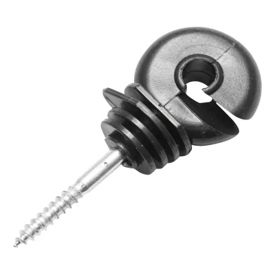 Izolator compact negru fi 5.4mm 87x37mm gard electric Mezofarm - imagine 2