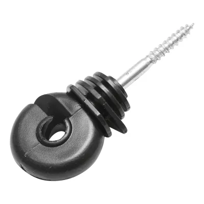 Izolator compact negru fi 5.4mm 87x37mm gard electric Mezofarm - imagine 3