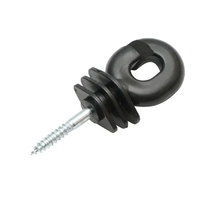 Izolator compact negru fi 5.9mm 111x40mm gard electric Mezofarm - imagine 2