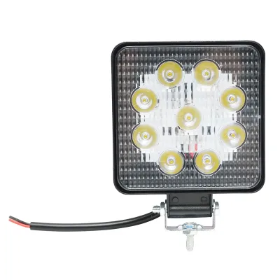 Lampa cu 9 LED-uri 10-60V 27W unghi radiere 30 de grade tip spot 107x107x49mm 6000K IP67