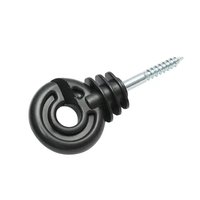 Izolator canelat fi 5.9mm 88x39mm pentru fir gard electric Mezofarm - imagine 3