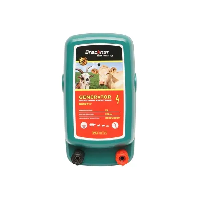 Aparat generator de impulsuri 2 Joule, 20Km pentru gard electric 12V/220V, IP54 Breckner Germany - imagine 2