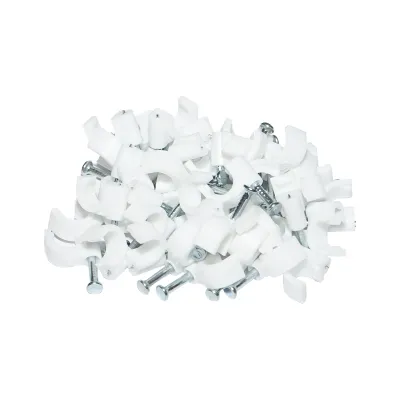 Clema cui 6mm din plastic pentru fixare cablu, 100 buc - imagine 3