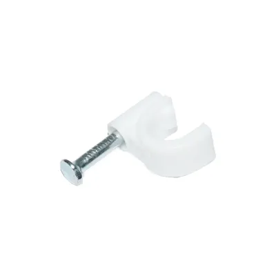 Clema cui 6mm din plastic pentru fixare cablu, 100 buc - imagine 2