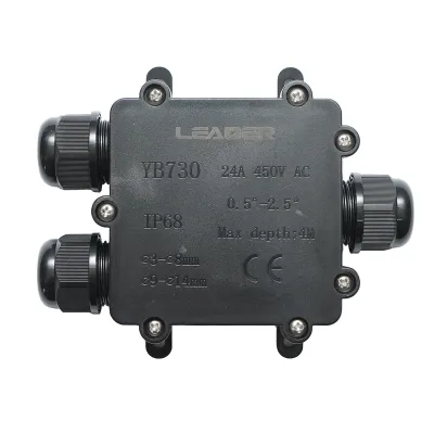 Doza etansa cu presetupe 24A, 450V AC, 3 cai 3-14mm IP68 Leader - imagine 2