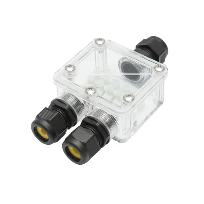 Doza etansa transparenta cu presetupe 41A, 450V AC, 3 cai 5-14mm IP68 Leader