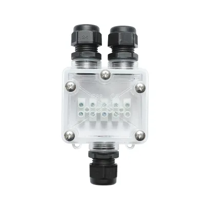 Doza etansa transparenta cu presetupe 41A, 450V AC, 3 cai 5-14mm IP68 Leader - imagine 2