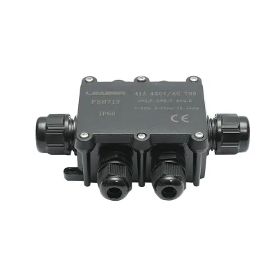 Doza etansa cu presetupe 41A, 450V AC, 6 cai 5-14mm IP68 Leader