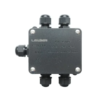 Doza etansa cu presetupe 41A, 450V AC, 4 cai 4-18mm IP68 Leader - imagine 2