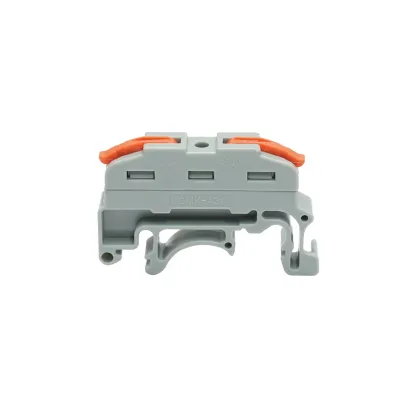 Conector rapid cablu electric 2P, 0.08-4mm, 32A/450V pentru sina DIN Leader - imagine 2