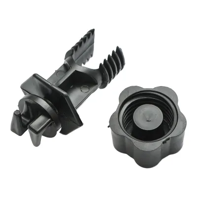 Izolator prindere cu filet, negru pentru stalp metalic gard electric Breckner Germany - imagine 2