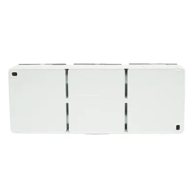 Priza tripla aplicata PT 16A, 250V contact de protectie si capac transparent IP44 Breckner Germany - imagine 2
