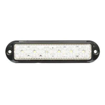 Lampa laterala gabarit LED 12-24V, alb 155x37mm, rama neagra Breckner Germany