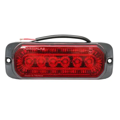 Lampa laterala gabarit LED 12-24V, rosu intermitent 132x46mm Breckner Germany