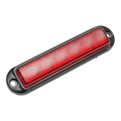 Lampa laterala gabarit LED 12-24V rosie cu 4 functii 155x37mm, rama neagra Breckner Germany - imagine 3